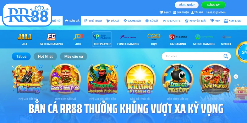 Bắn cá RR88 thưởng khủng vượt xa kỳ vọng